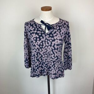 Boden Neck-Tie 3/4 Sleeve Blouse